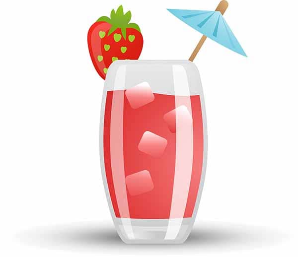 chilled strawberry guava drink